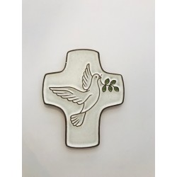 Croix en céramique colombe...