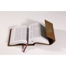 La Bible de Jérusalem. Compacte blanc cassé. Tranche dorée.