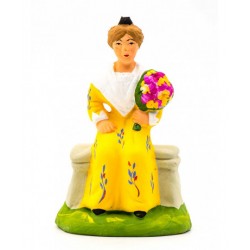 Arlésienne assise jaune...