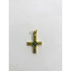 Croix pendentif bronze et...