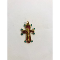 Croix pendentif bronze avec...