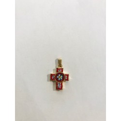 Croix plaqué-or et mosaïque...