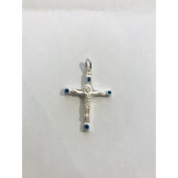 Croix pendentif argent et...