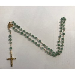 Chapelet aventurine, croix...