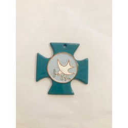 Croix grecque bleue grand...