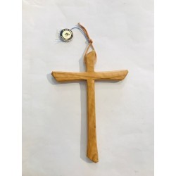 Croix murale en olivier 17 cm