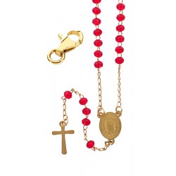 Chapelet rouge sur acier...
