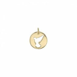 Medaille plaqué-or colombe...