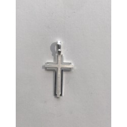 Croix bicolore en argent...