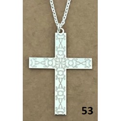 Croix argent ornements...
