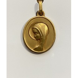 Medaille ovale plaqué-or...