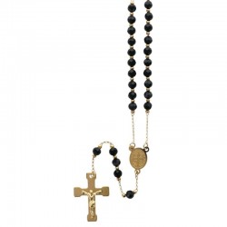 Chapelet grains noirs sur...