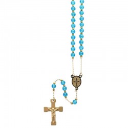 Chapelet grains bleu...