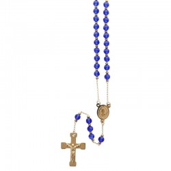 Chapelet grains bleu sur...
