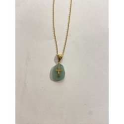 Collier acier doré...