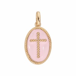 Pendentif croix plaqué-or...