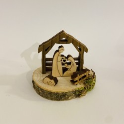 Mini-crèche en bois découpé...