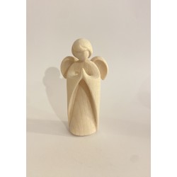 Ange en prière en bois stylisé