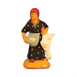 Fermière à l'oie, santon...