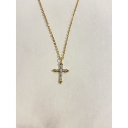 Collier acier champagne et...