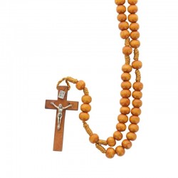 Chapelet en bois sur corde...