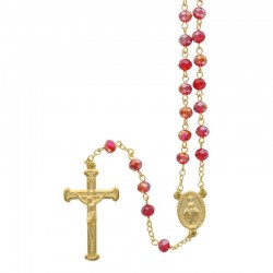 Chapelet cristal rouge...