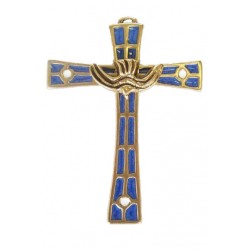 Croix bronze et émaux avec...