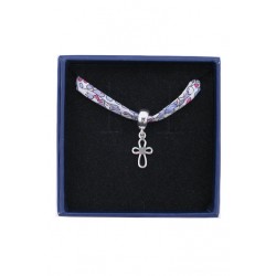 Collier liberty bleu croix...