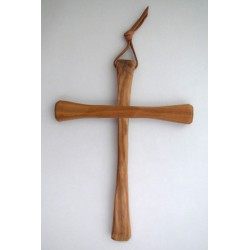 Croix murale en olivier 30 cm