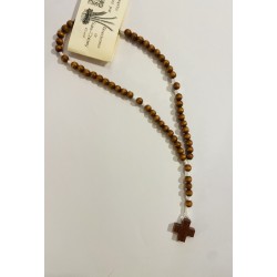 Chapelet bois clair, croix...