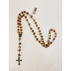 Chapelet ambre sur argent