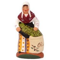 Femme olives debout, santon...