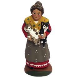 Mamie et ses chats, santon...