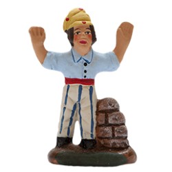 Ravi chemise bleue, santon...