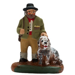 Chasseur et son chien,...