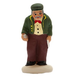 Joueur de boules pointant,...