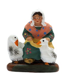 Femme aux oies, santon...