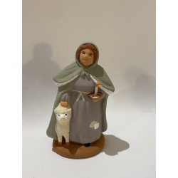 Bergère à la bougie, santon...