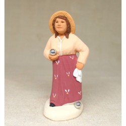 Femme bouliste, santon...