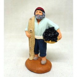 Pêcheur aux moules, santon...