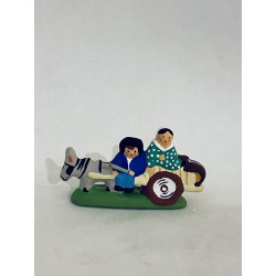 Carriole au baril, santon...