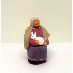 Fermière au lapin, santon...