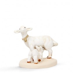 Brebis et agneau, santon...