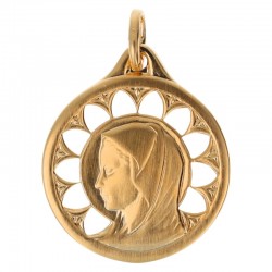 Médaille plaqué-or Vierge...