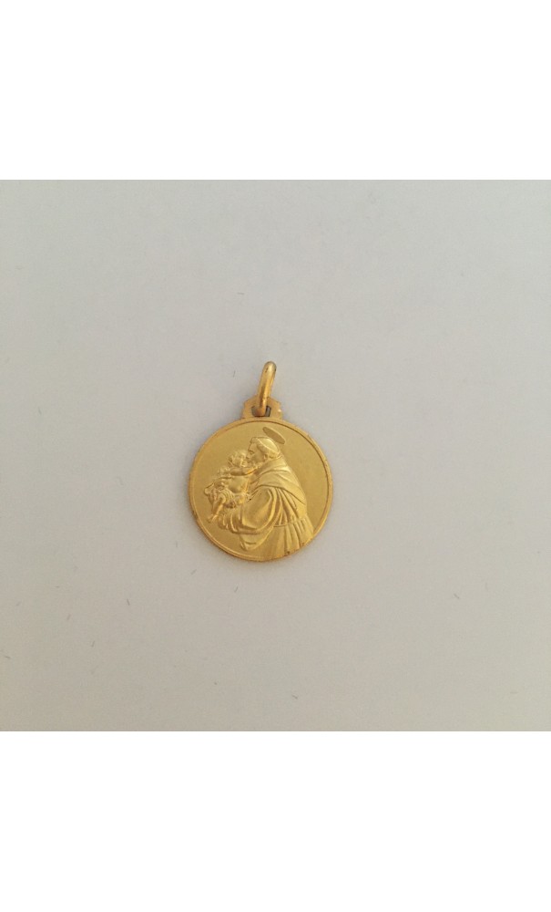 médaille Saint Antoine plaqué-or