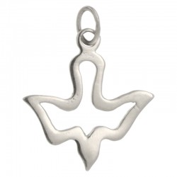 Colombe acier argenté évidée