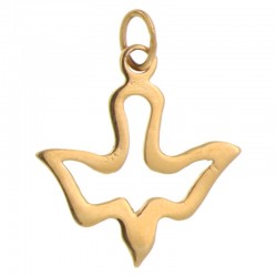 Colombe acier doré évidée