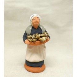 Femme aux palourdes, santon...