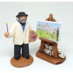 Peintre et son chevalet,...