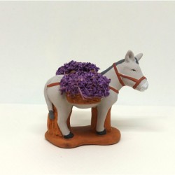 Ane à la lavande, santon...